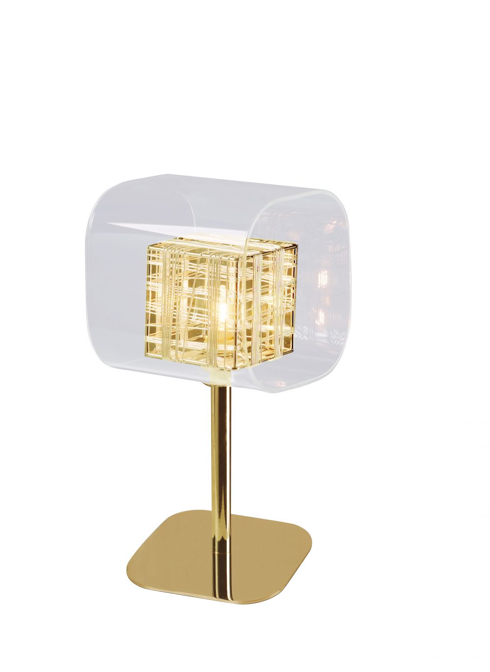AVIGNON GLASS/WIRED TABLE GOLD