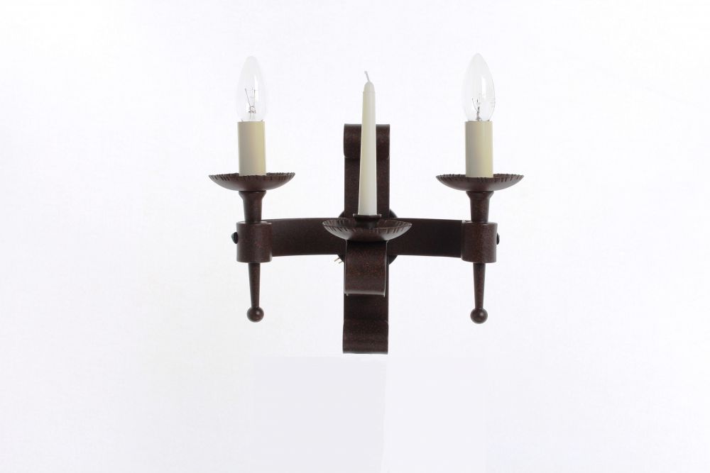 Refectory 2lt/1 candle Blk/gld
