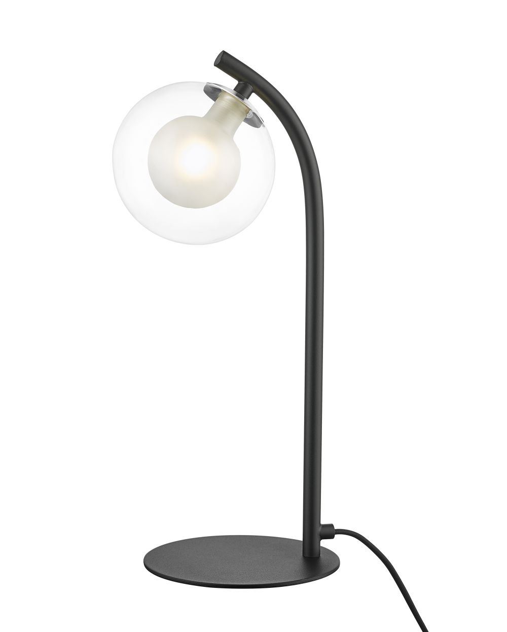 REMY TABLE LAMP CHROME/MBLK